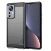 Xiaomi 12 Pro Case Brushed Carbon fiber texture Black