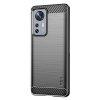 Xiaomi 12 Pro Case Brushed Carbon fiber texture Black
