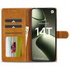 Xiaomi 14T Cover with Card Slot Stand Function Light brown