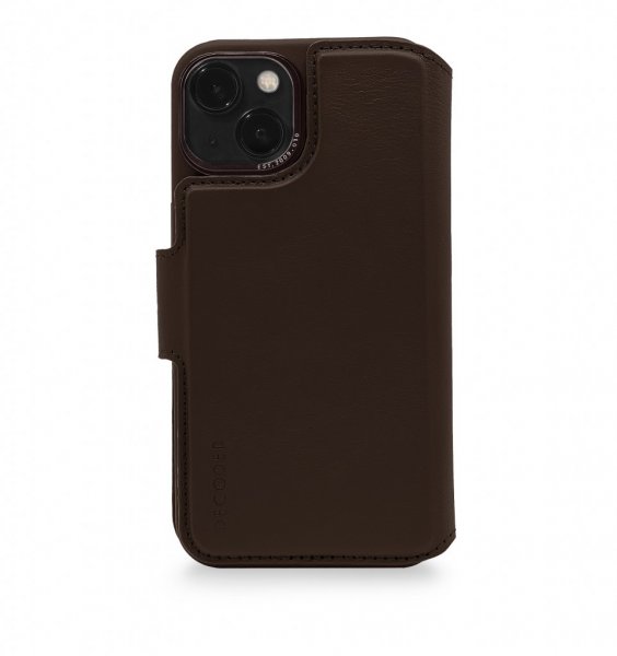 iPhone 14 Plus Cover Leather Detachable Wallet Brown