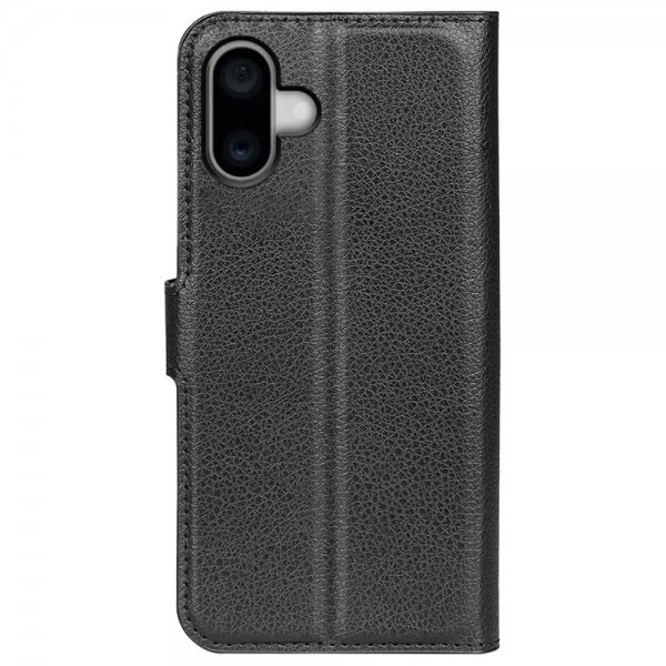 iPhone 16 Cover Litchi Black