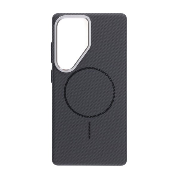 Samsung Galaxy S25 Ultra Case Carbon Fiber Pattern MagSafe Black