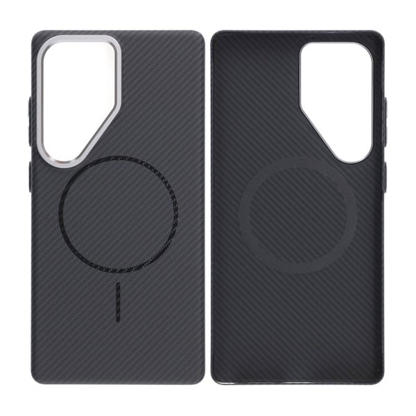 Samsung Galaxy S25 Ultra Case Carbon Fiber Pattern MagSafe Black