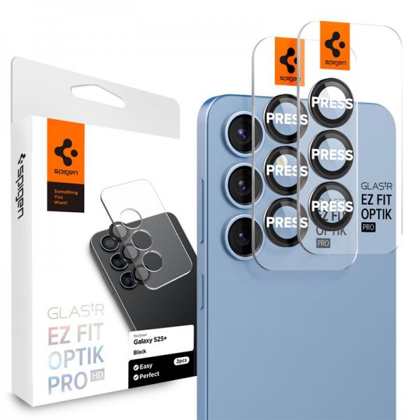 Samsung Galaxy S25 Plus Camera Protector GLAS.tR EZ Fit Optik Pro 2-pack Black