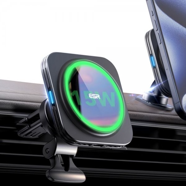 Car holder Qi2 Wireless Car Charger CryoBoost HaloLock Black