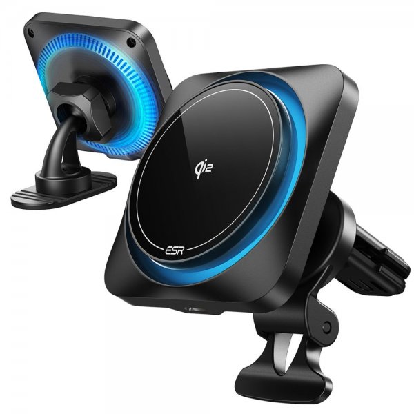 Car holder Qi2 Air Vent/Dashboard Wireless Car Charger CryBoost HaloLock Black