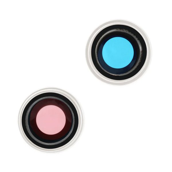 Camera lens with metal frame for iPhone 15 and 15 Plus - Blue