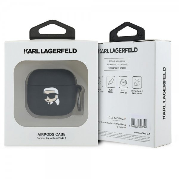 AirPods 4 Case Karl 3D Black