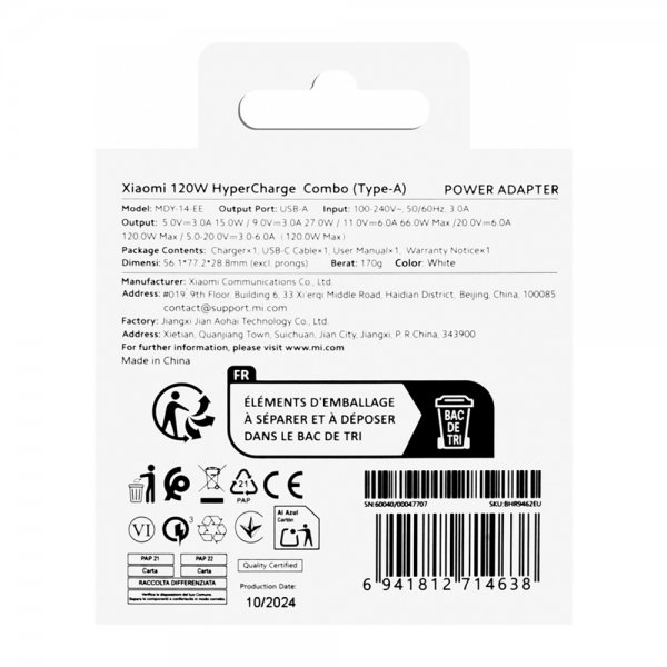 Original Charger 120W HyperCharge Combo 6A Type-A