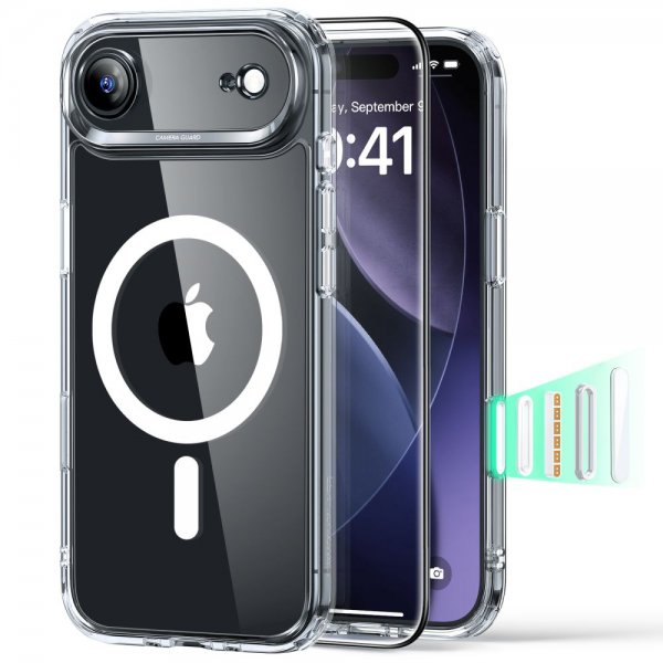 iPhone Air Case and Screen Protector Classic Hybrid MagSafe Set Transparent
