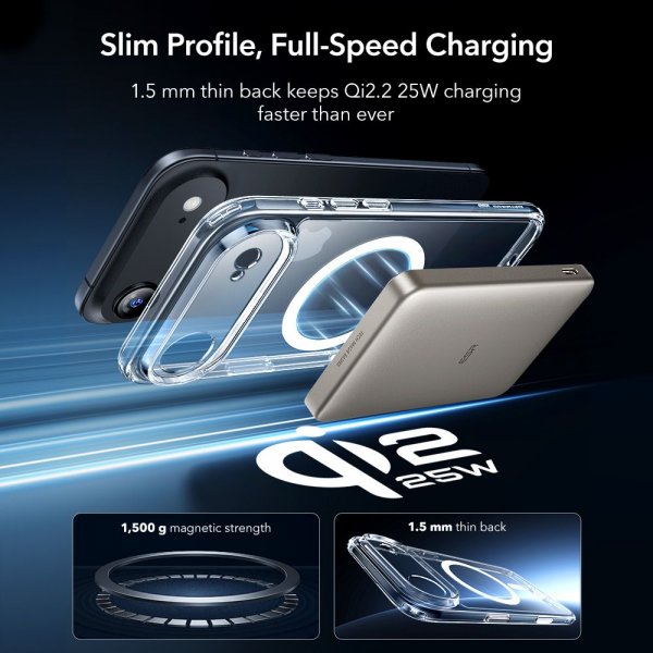iPhone Air Case and Screen Protector Classic Hybrid MagSafe Set Transparent