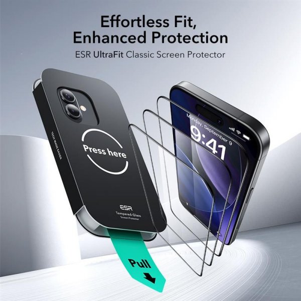 iPhone 16 Pro/iPhone 17 Screen Protector UltraFit 2-pack