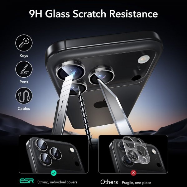iPhone 14/15/16/17 Pro & Pro Max Camera Protector Armorite Transparent