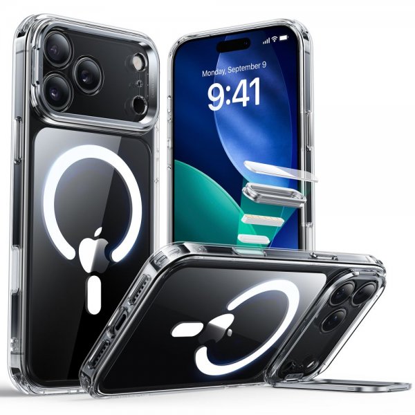 iPhone 17 Pro Max Case Classic Hybrid Kickstand MagSafe Transparent