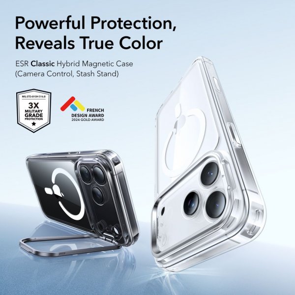 iPhone 17 Pro Max Case Classic Hybrid Kickstand MagSafe Transparent