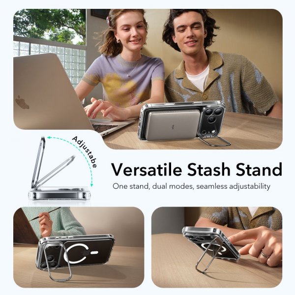 iPhone 17 Pro Max Case Classic Hybrid Kickstand MagSafe Transparent