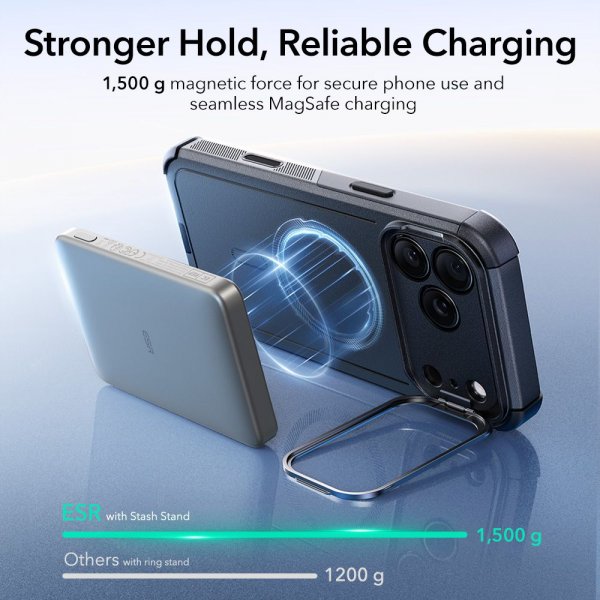 iPhone 17 Pro Case Cyber ​​Tough Kickstand MagSafe Black