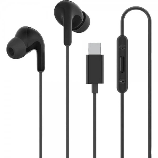 Wired USB-C Headphones Type-C Earphones Black
