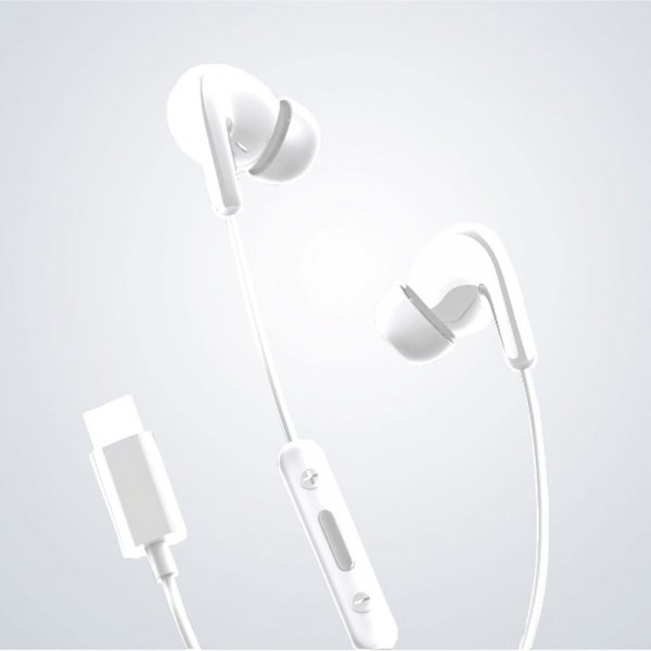 Wired USB-C Headphones Type-C Earphones White