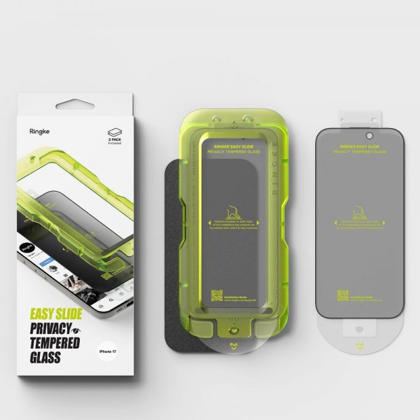 iPhone 17 Screen Protector Easy Slide Privacy 2-pack