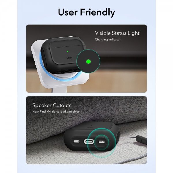AirPods Pro 3 Case Orbit Hybrid HaloLock Black