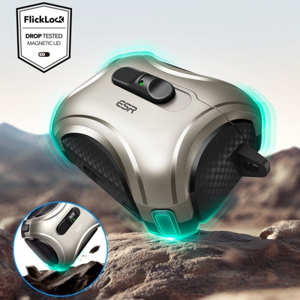 AirPods Pro 3 Case Cyber ​​FlickLock MagSafe Silver