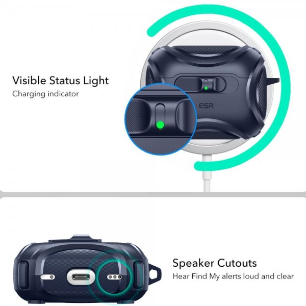 AirPods Pro 3 Case Cyber ​​FlickLock MagSafe Blue