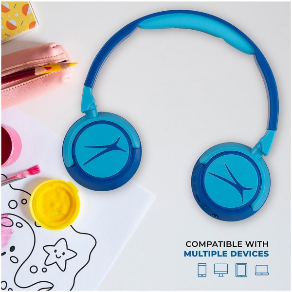 Headphones for Kids Wireless 2in1 On-Ear Blue