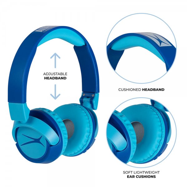 Headphones for Kids Wireless 2in1 On-Ear Blue