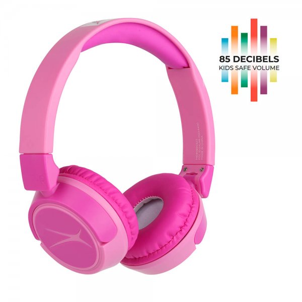 Headphones for Kids Wireless 2in1 On-Ear Pink