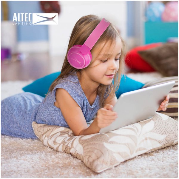 Headphones for Kids Wireless 2in1 On-Ear Pink