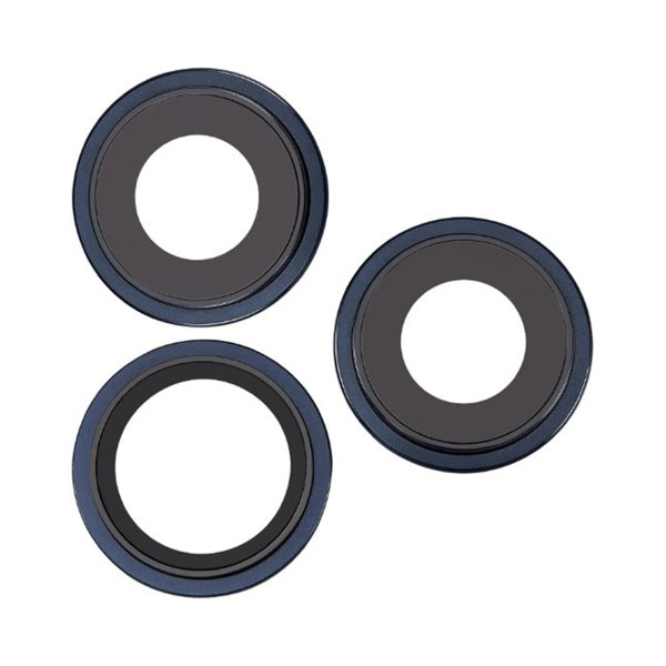 Camera lens with metal frame for iPhone 15 Pro Max - Blue