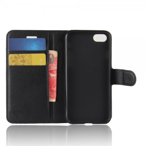 iPhone 7/8/SE Cover Litchi Black