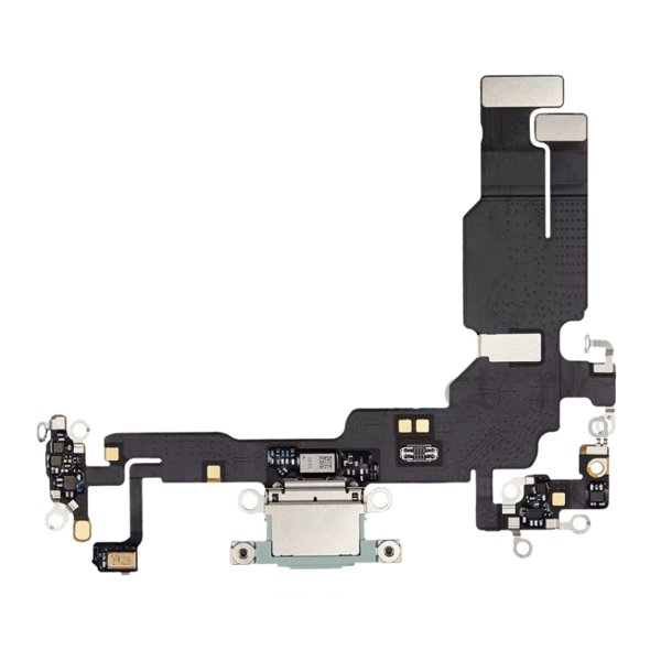 Charging connector with flex cable for iPhone 15 Plus - Green