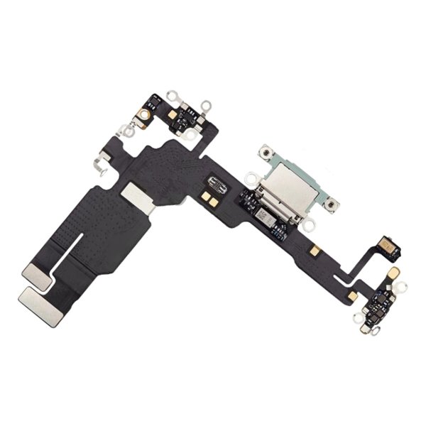 Charging connector with flex cable for iPhone 15 Plus - Green
