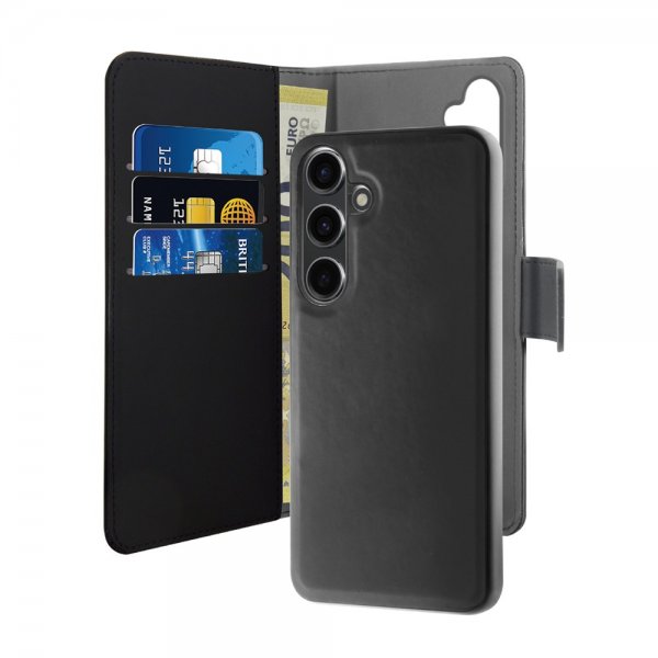 Samsung Galaxy S24 Plus Cover Wallet Detachable 2 in 1 Black