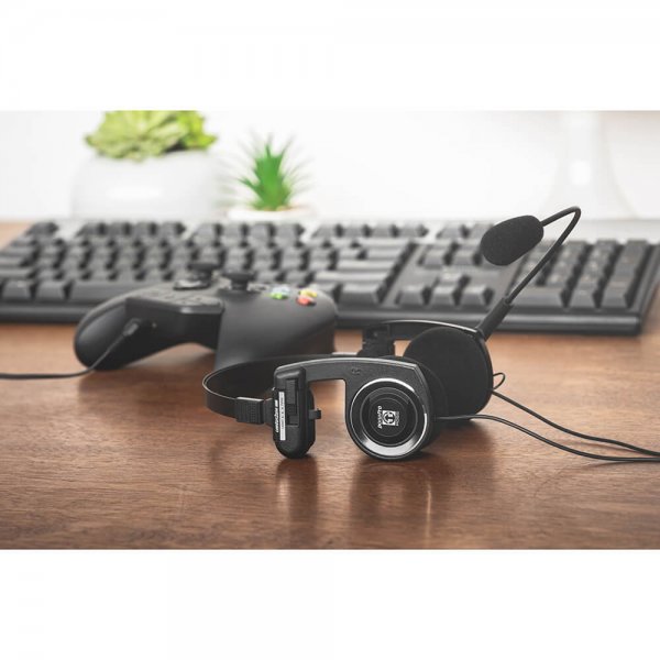 Headphones PortaPro Communication Headset On-Ear Mic Black