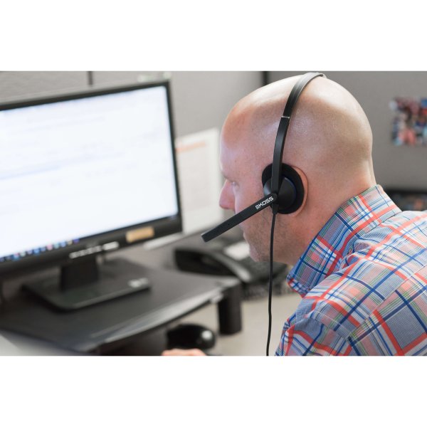 Headset CS200-USB On-Ear Mic Black