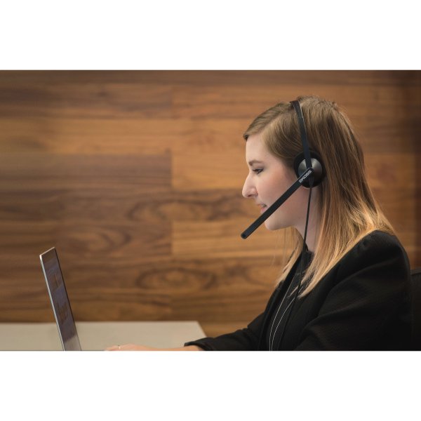 Headset CS200-USB On-Ear Mic Black