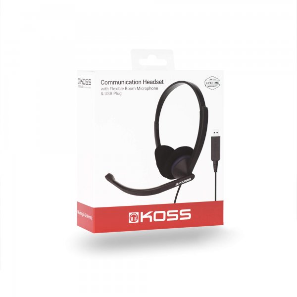 Headset CS200-USB On-Ear Mic Black