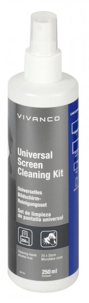 Screen cleaning fluid 250ml with microfiber cloth