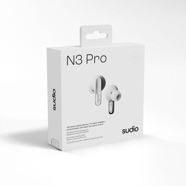 Wireless Headphones N3 Pro ANC Chrome White