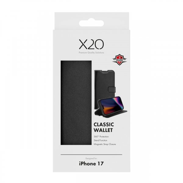 iPhone 17 Cover Classic Wallet Black