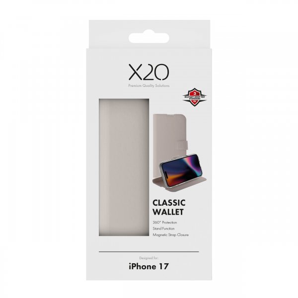 iPhone 17 Cover Classic Wallet Greige
