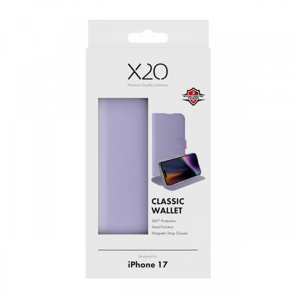 iPhone 17 Cover Classic Wallet Lavender