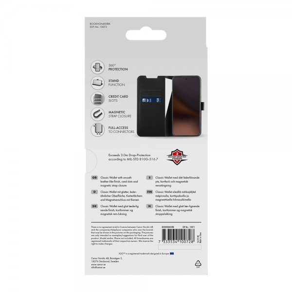 Honor 400 Cover Classic Wallet Black