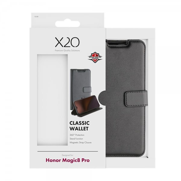 Honor Magic 8 Pro Cover Classic Wallet Black