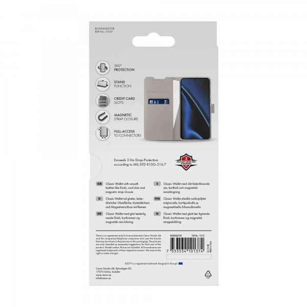 Samsung Galaxy A37 Cover Classic Wallet Greige