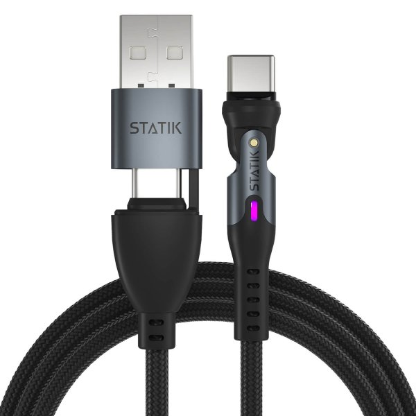 Cable 360 Pro USB-C/LIghtning/Micro-USB 1m Black