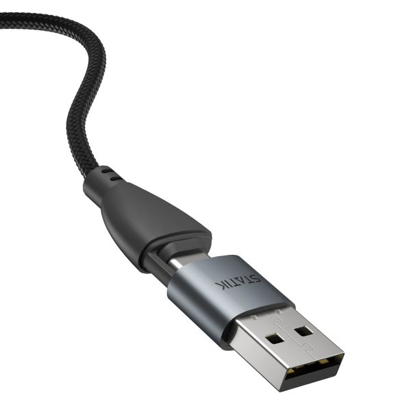 Cable 360 Pro USB-C/LIghtning/Micro-USB 1m Black